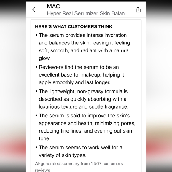 MAC Cosmetics Hyper Real Serum - Cream 1.7 Oz - Picture 7 of 7